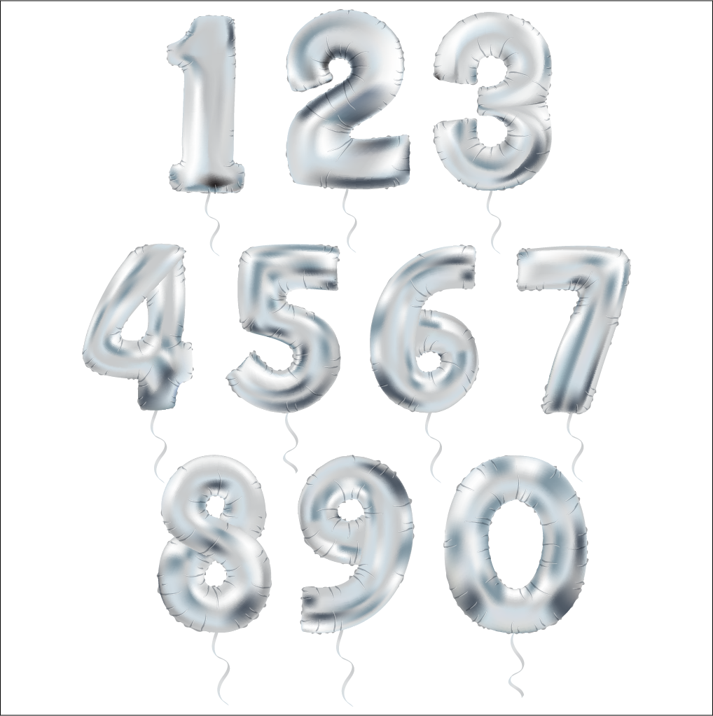 Singler Numbers Images Giant Silver Numbers – conshyparty