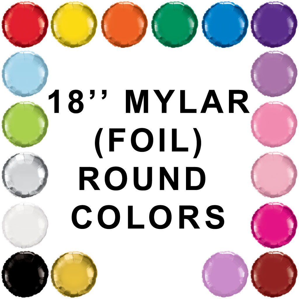 18" Round Mylar Balloons (Foil)