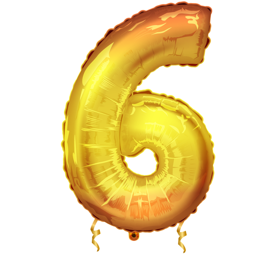 Gold Number "6"