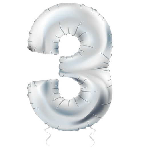 Silver Number "3"